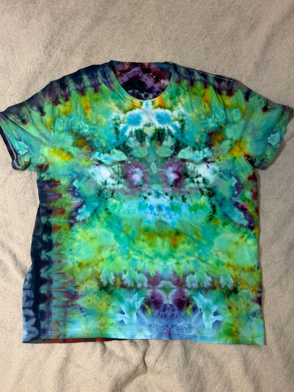 Hanes Tie-Dye Short Sleeve Tee - Teal, Green, Purple